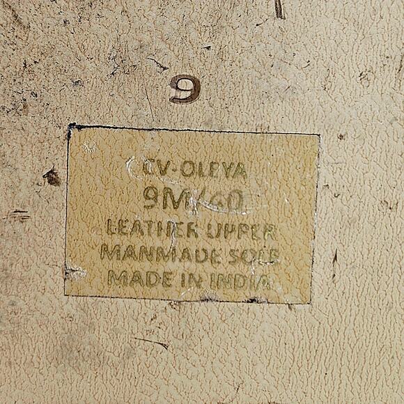 Crown Vintage OLEYA‎ Black Braided Leather Square Toe Slide Sandals Size 9M - Picture 8 of 8